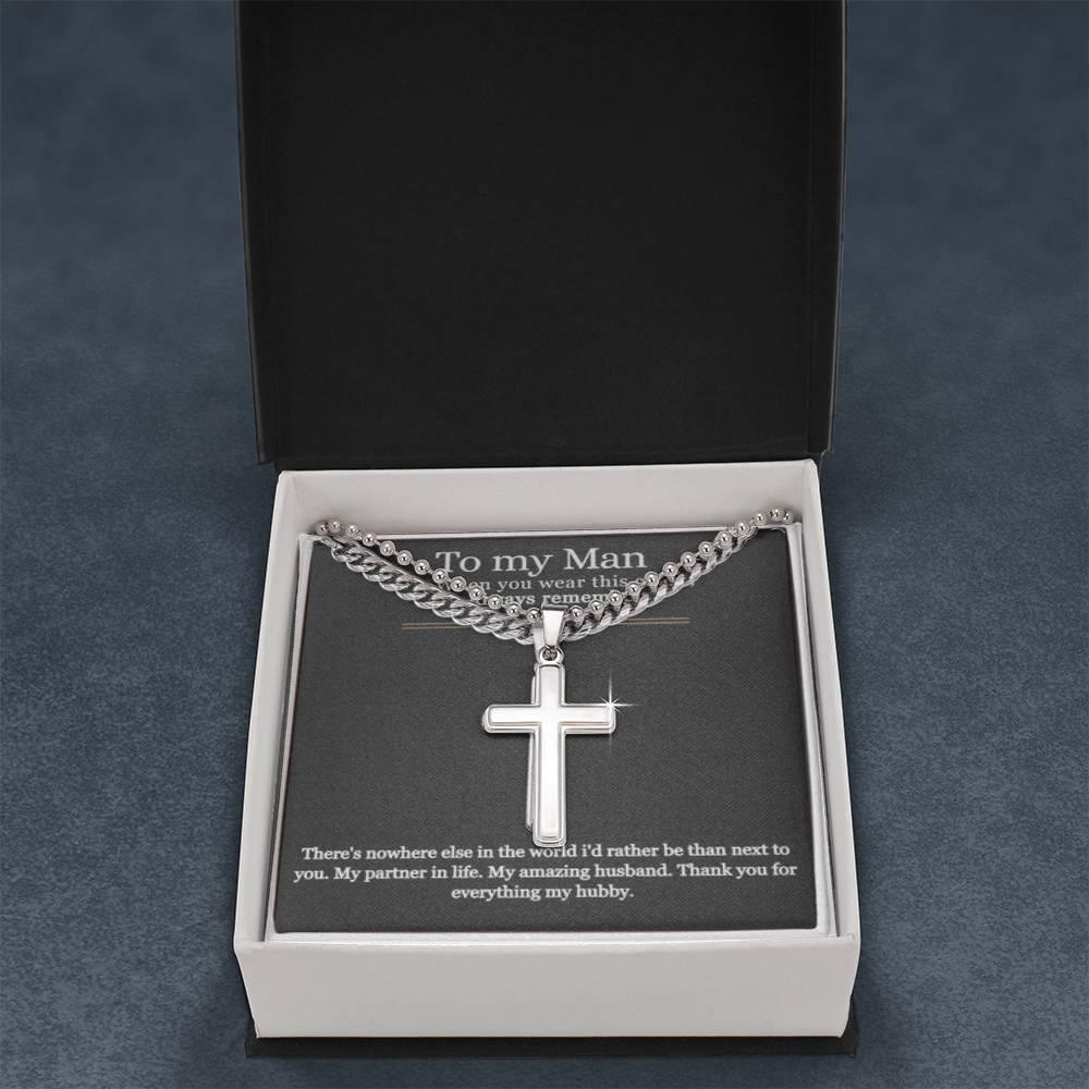 To My Husband - Always Remember - Cross Necklace - Prestige Shoppes