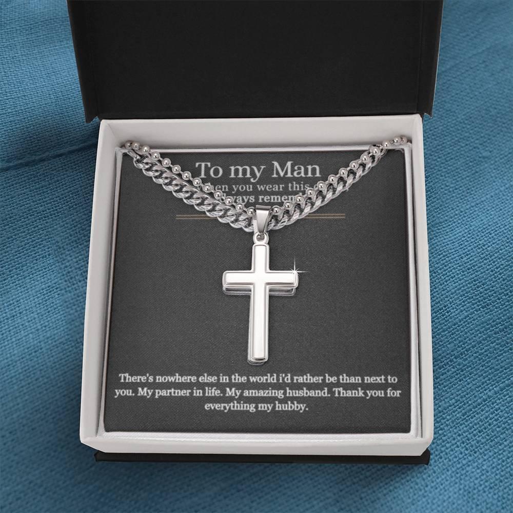 To My Husband - Always Remember - Cross Necklace - Prestige Shoppes