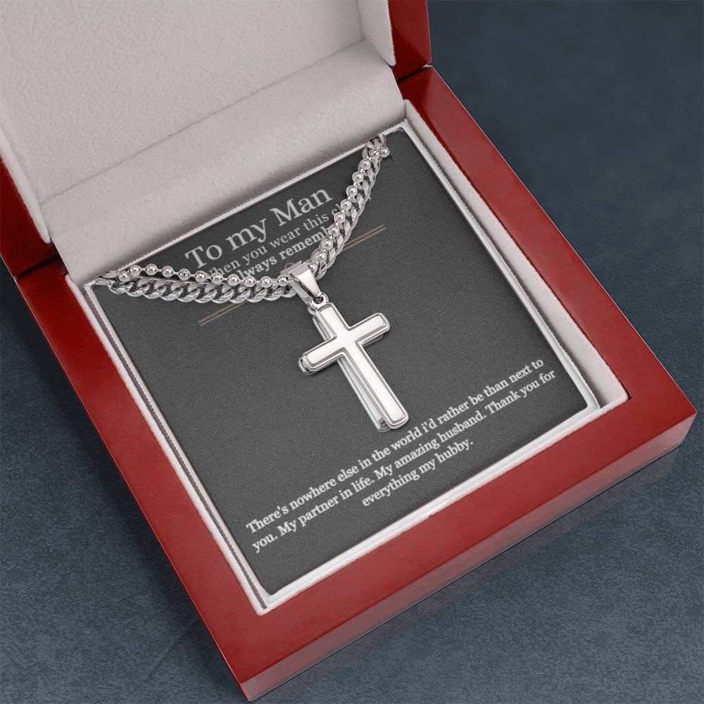 To My Husband - Always Remember - Cross Necklace - Prestige Shoppes