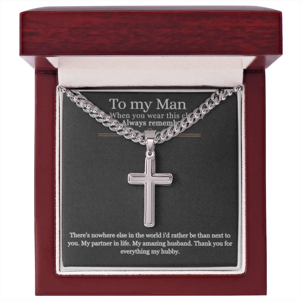 To My Husband - Always Remember - Cross Necklace - Prestige Shoppes