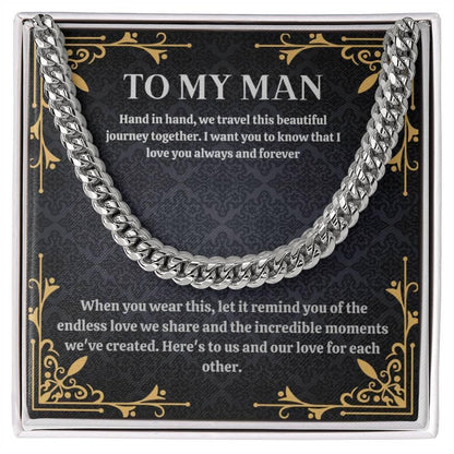 To My Man - Here's To Us - Cuban Chain - Prestige Shoppes
