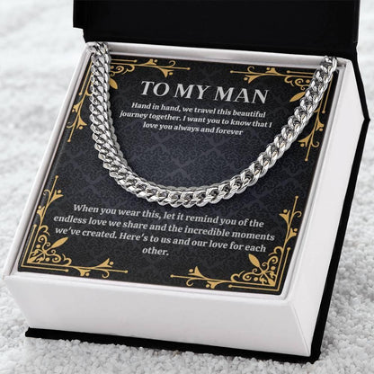 To My Man - Here's To Us - Cuban Chain - Prestige Shoppes
