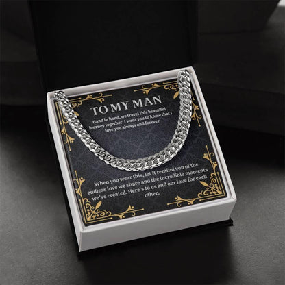 To My Man - Here's To Us - Cuban Chain - Prestige Shoppes