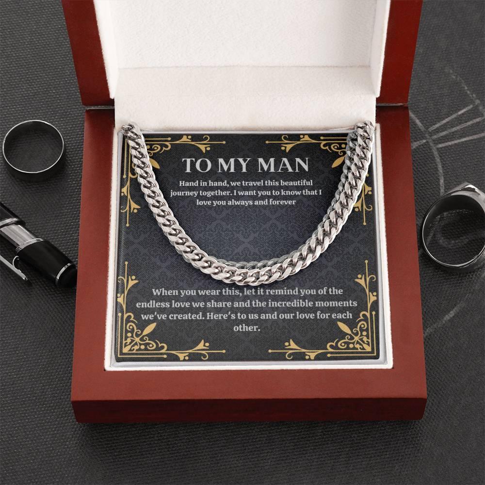 To My Man - Here's To Us - Cuban Chain - Prestige Shoppes