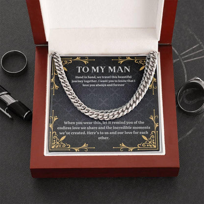 To My Man - Here's To Us - Cuban Chain - Prestige Shoppes